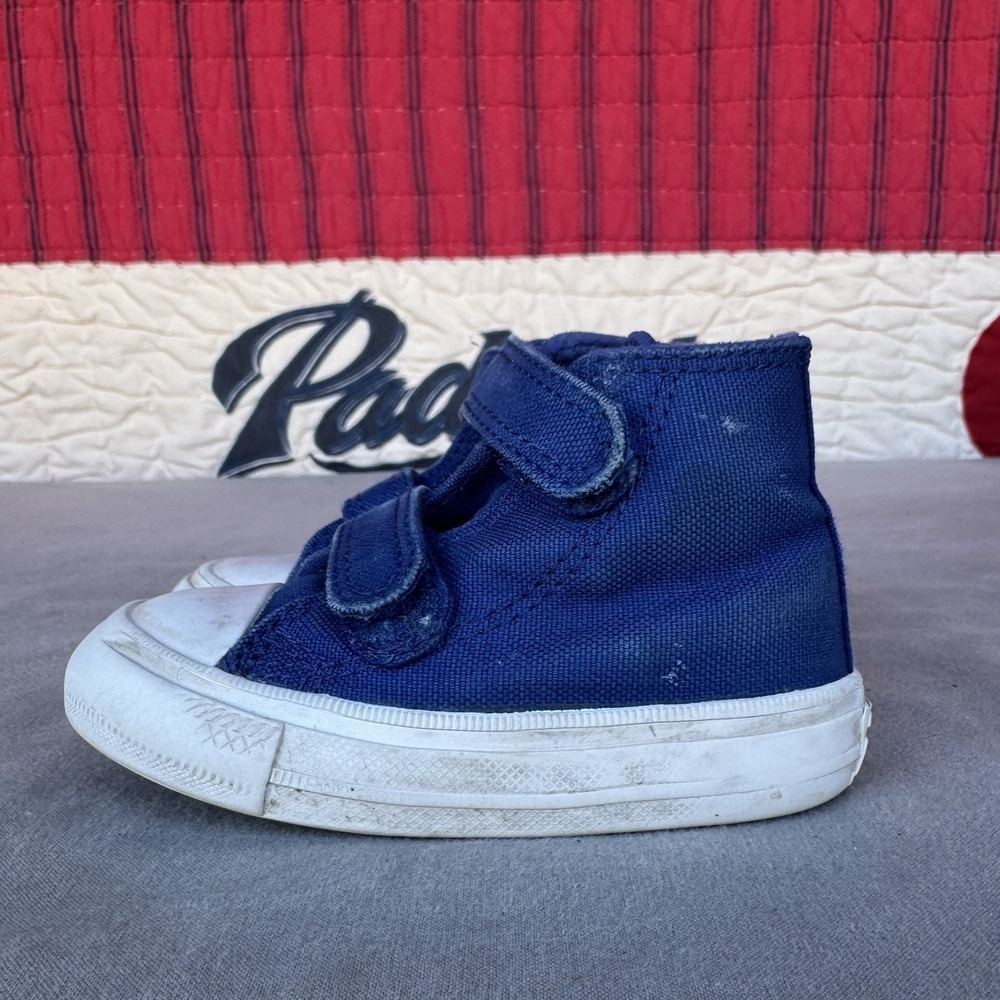 Size 4c - Converse Chuck Taylor II All Star High Top Infant/Toddler Shoes Blue